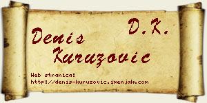 Denis Kuruzović vizit kartica
